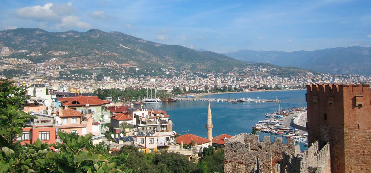 Alanya badestrand og borghøj