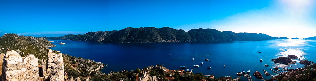 Panorama over Kas i Tyrkiet